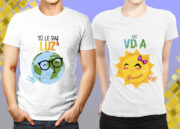 white t shirt on a young man template