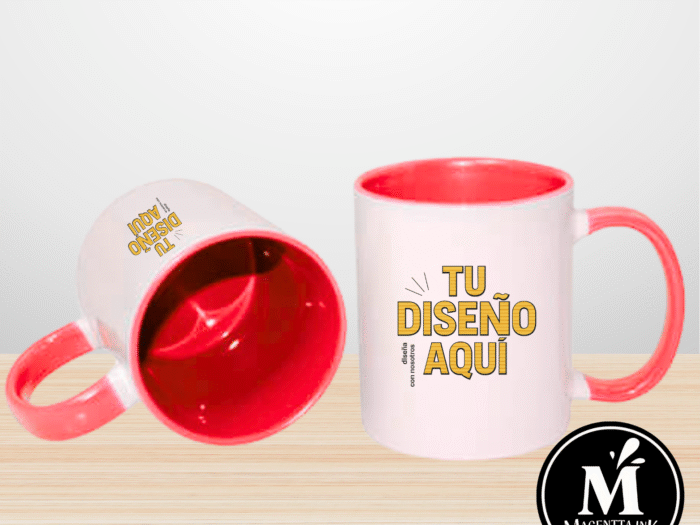 mug rojo magentta